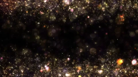Golden Particles Frame Stock Footage 281062668