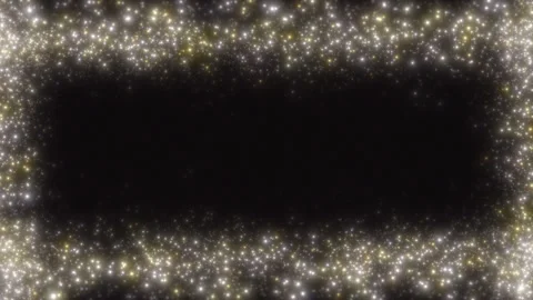 Golden Particles Frame Overlay Stock Footage 297761613