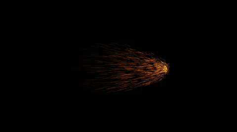 Golden particles glittering tail effect Stock Footage 59718734