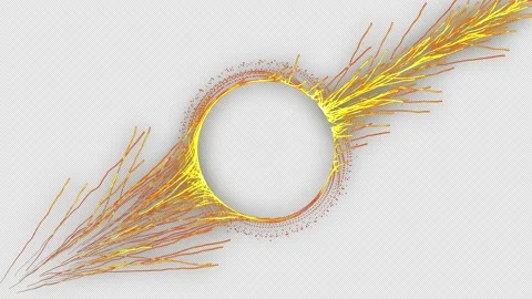 Golden particles glow circle ring abstract. Stock Footage 136644131