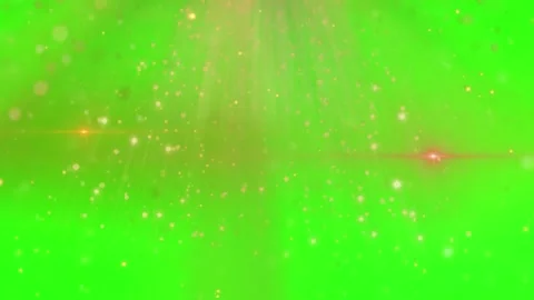 Golden particles on green screen. Floating dust bokeh effect for video Video stock 340381386