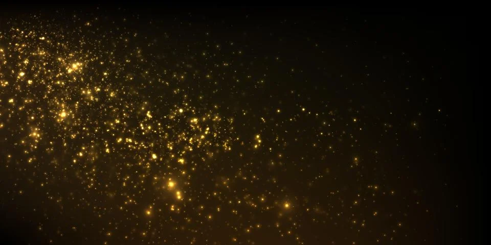 Golden particles Stock Illustration