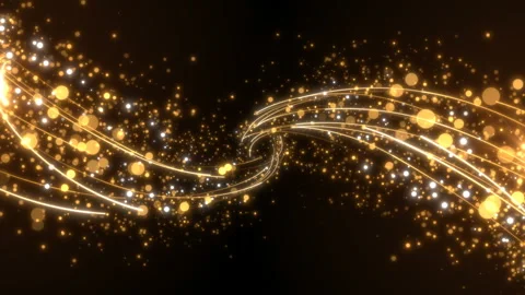 Golden particles lights background effect Video stock 211108016