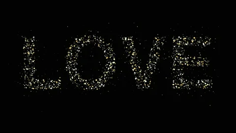 Golden Particles Love Stock Footage 227017499