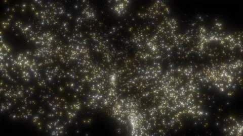 Golden Particles Mass Stock Footage 220132007