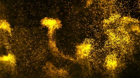 Golden Particles In Motion, Abstract Background Stock Footage 151329837