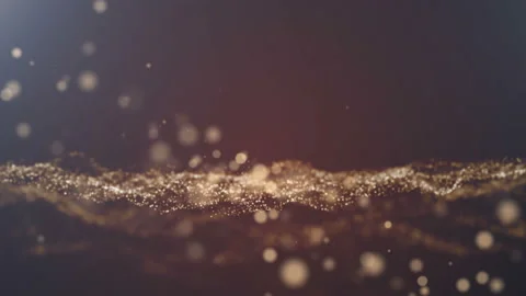 Golden particles in motion. Vídeo Stock 90392217