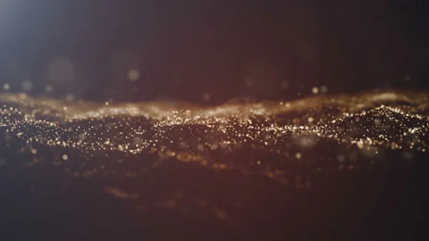 Golden particles in motion. Stock Footage 90756771