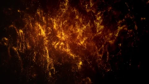 Golden particles of move in beautiful patterns Stock Footage 241359583