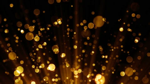 Golden particles moving from the bottom. 動画素材 95982986