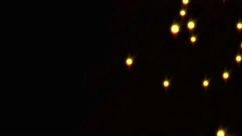 Golden Particles originating from side , Abstract Background Stock Footage 155440742