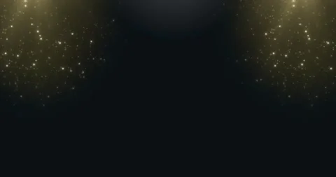Golden Particles Shower, Streaming Gaming Background Animation Stock Footage 342153265