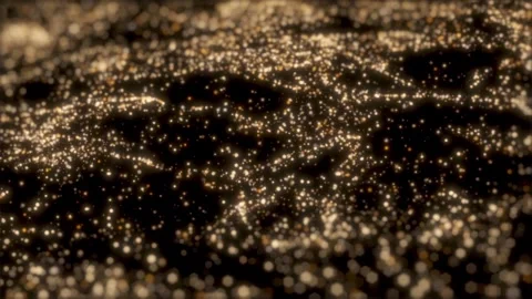 Golden Particles Space Stock-Footage 337718956