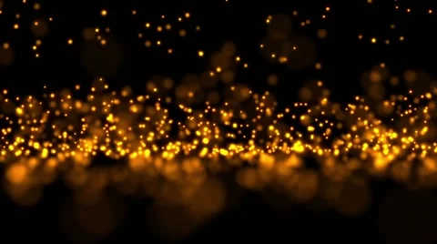 Golden particles sparkling falling down, holiday christmas new year Video stock 47893174