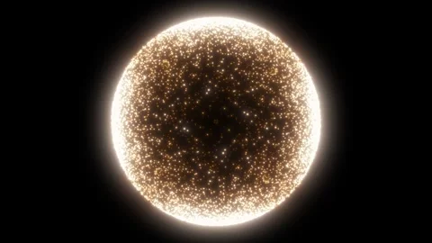 Golden Particles Sphere glowing frame border overlay effect Stock-Footage 322952297