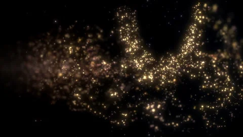 Golden Particles Spiral Video stock 295336908