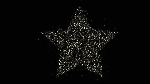 Golden Particles Star Stock Footage 227017528