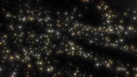 Golden Particles Stream Stock Footage 258438273