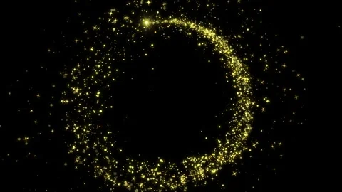 Golden Particles Trail Stock Footage 257014587
