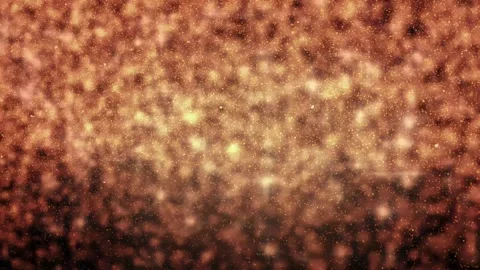 Golden particles Transition Video stock 274642443