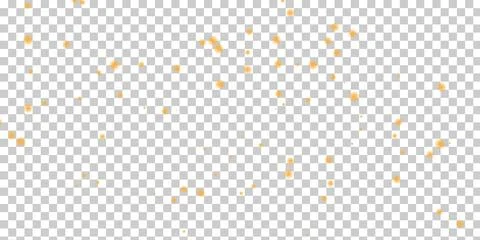 Golden Particles on Transparent Background, Isolated Cutout Stock Illustration