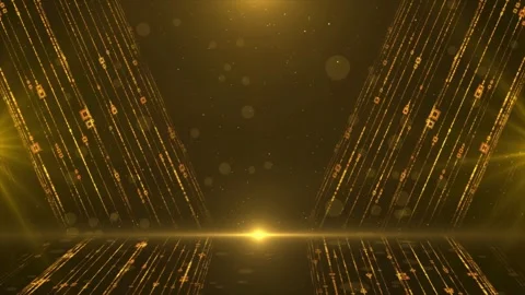 Golden Particles VJ Stage Background Motion Stock Footage 334572363