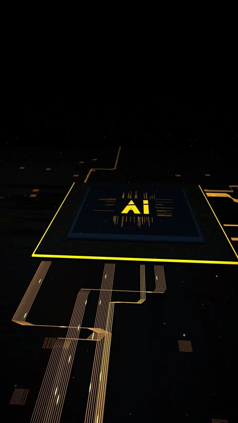 Golden Pathway Routing System, Vertical Video 9:16 4K Stock-Footage 335927525