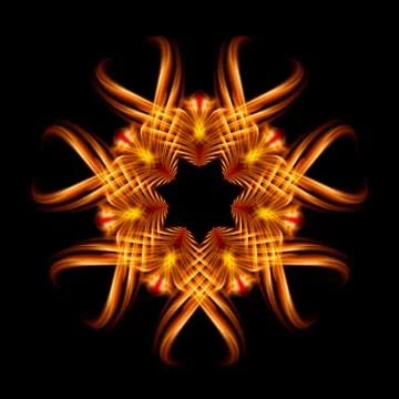 Golden pattern on the black background Illustrazione stock