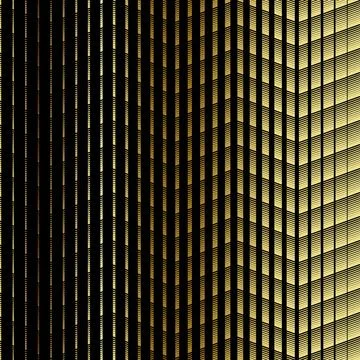 Golden Pattern | Black Background Stock Illustration
