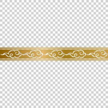 Golden pattern chinese clouds border element concept Stockillustratie