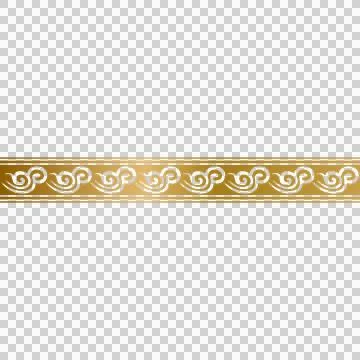 Golden pattern chinese clouds border element design Stock Illustration