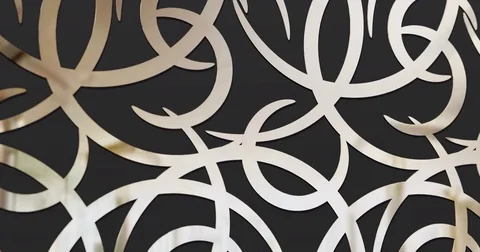 Golden pattern in a looped animation Stock Footage 75669077