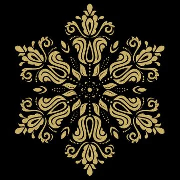 Golden Pattern. Orient Ornament Stock Illustration