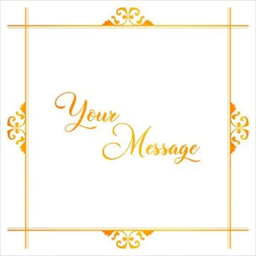 Golden pattern photo frame design, photo frame design with the golden colour Stock Illustration