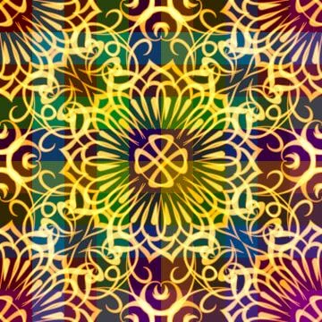 Golden Pattern, Seamless Stock Illustration