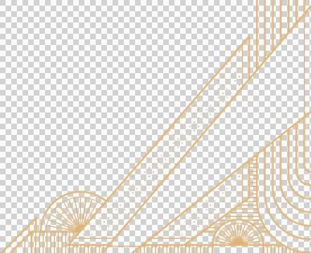 Golden pattern is unfolding in flat design, with ribbons, fans and arches, Stock Illustration