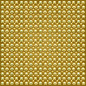 Golden pearls pattern Stock Illustration