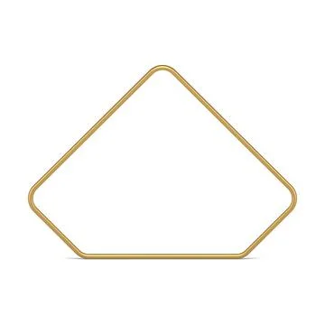 Golden pentagonal metallic border premium presentation showcase design front  イラスト素材