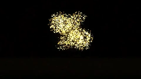 Golden percentage symbol exploding on black background motion. Stock-Footage 344038582
