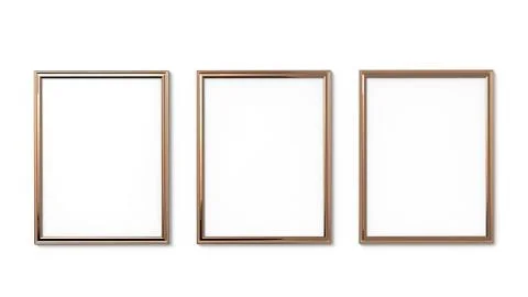 Golden picture frames 스톡 일러스트