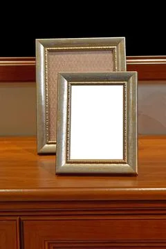 Golden picture frames Stock Photos