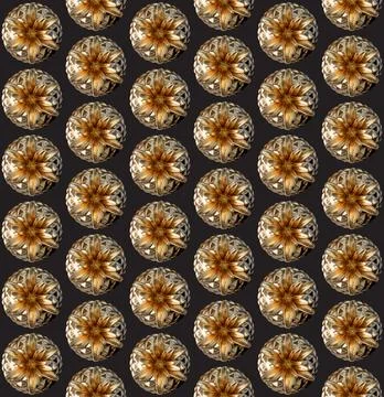Golden Pineapple Pattern Stock Photos