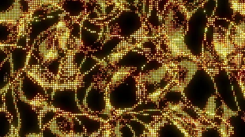 Golden pixel chaos Stock-Footage 145686393