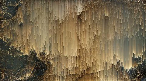 Golden Pixels background Stock Illustration