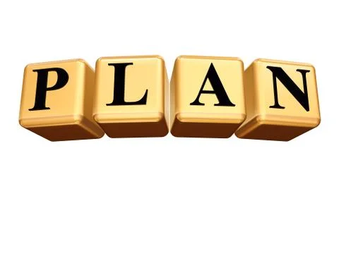 Golden Plan isolated Ilustración de archivo