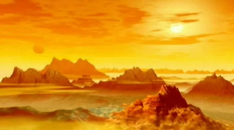 The Golden Planet Stock Footage 671556