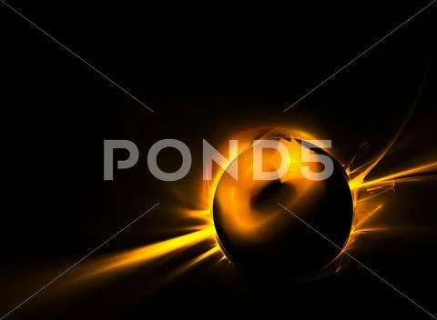 Golden planet Stock Illustration