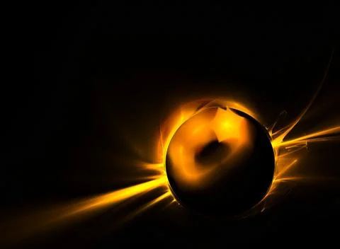 Golden planet Illustrazione stock
