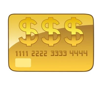 Golden plastic card Stock-Illustration