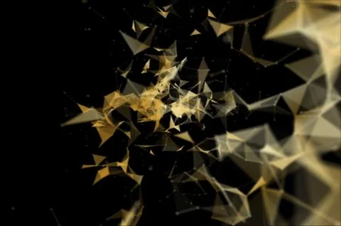 Golden plexus background Illustrazione stock